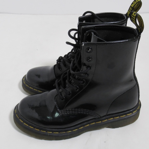 Dr Martens Women's 1460 Patent Leather Boots Black Lamper Size 6 US L 4 UK - Picture 5 of 12